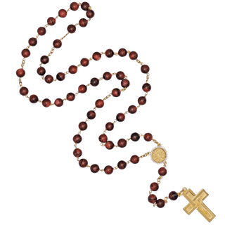 goldstone rosary vermeil silver