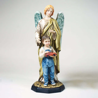 Guardian Angel with Boy Statue