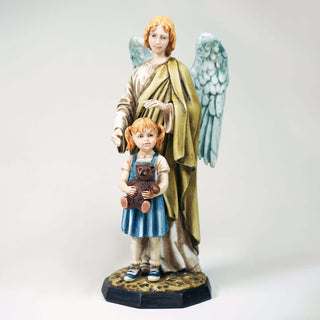 Guardian Angel with Girl Statue