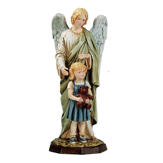 Guardian Angel with Girl Statue
