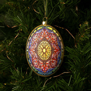 This Holy Family Christmas ornament back