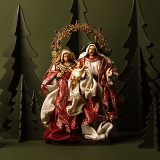 Nativity set with fabric clothing