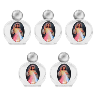 Divine Mercy holy water bottle set of 5