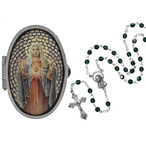 immaculate heart of mary rosary box