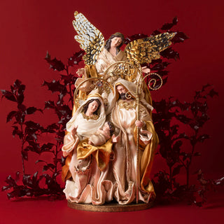 Holy Family with Angel Christmas Statue 