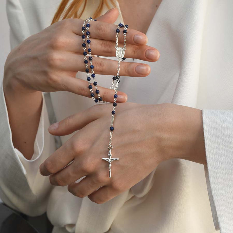 Lapis lazuli beads rosary