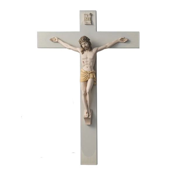 WALL CRUCIFIX - LAQUERED WOOD AND RESIN