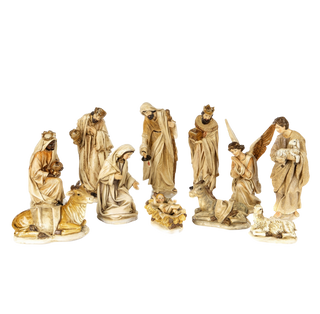 Nativity set features figures up to 10.63 inches tall