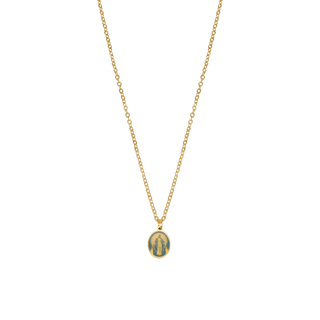 Miraculous Medal Necklace in Golden Brass