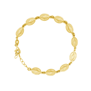 Miraculous Medals bracelet in gold-plated silver