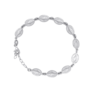 Miraculous Medals bracelet in sterling silver