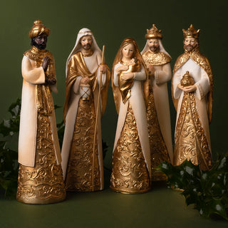 Modern Nativity scene figurines