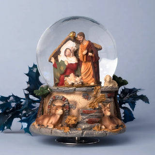 Musical Snow Globe with Nativity Set