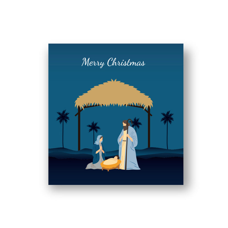 nativity scene greeting card merry christmas