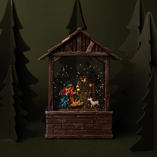 Musical Snow Globe with Nativity Scene