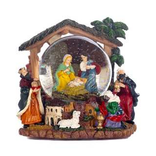 Nativity scene snow globe