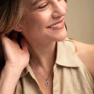 Our Lady of Grace Silver pendant