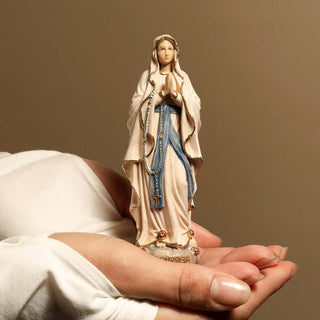 Our Lady of Lourdes Statue in Wood