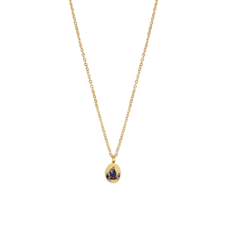 Our Lady of Pompeii neckalce in Golden Brass