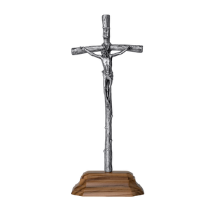 PASTORAL STANDING CRUCIFIX - METAL