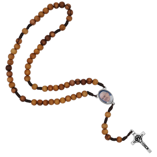 Pope Francis rosary wood