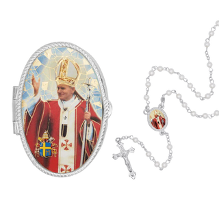 Pope John Paul II rosary box