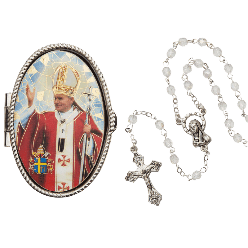 Pope John Paul II rosary box