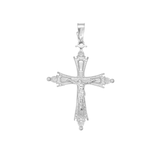 Pope Leo silver crucifix pendant 