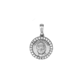 Pope Leo medal in silver and zirconia