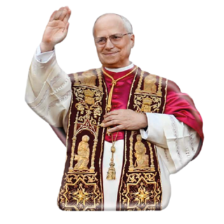 Pope Leo shaped magnet.