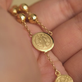 St Benedict Gold Rosary