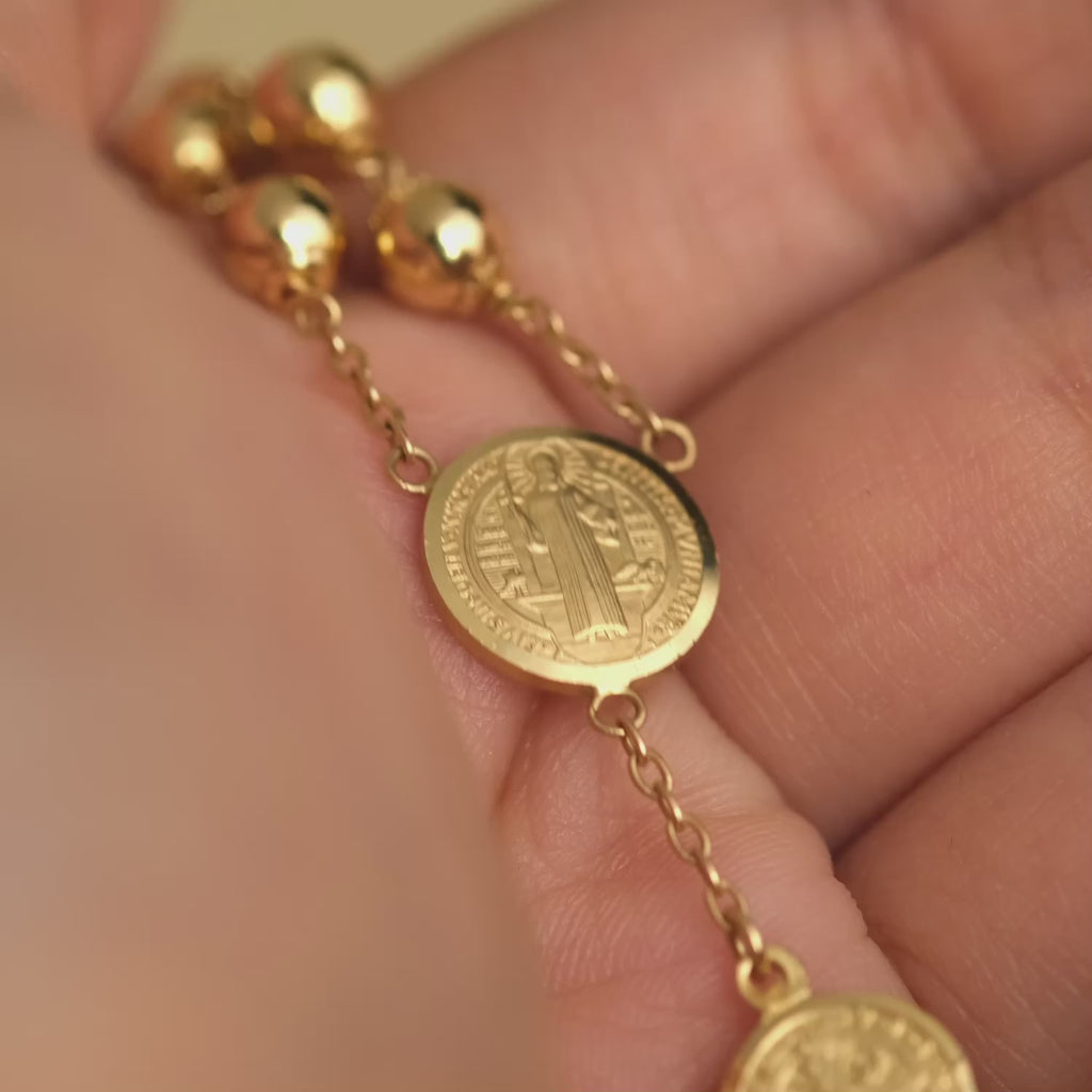 St Benedict Gold Rosary