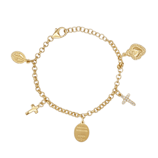 Reverse of Miraculous Medal Charms bracelet
