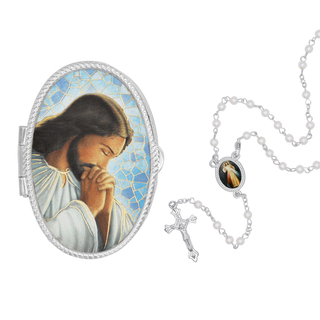 Praying Jesus rosary box