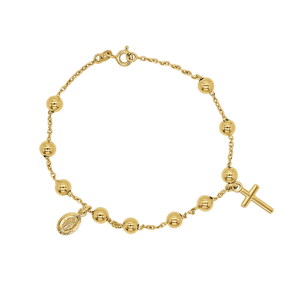 18k Gold Rosary Bracelet