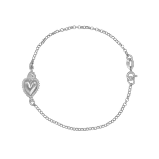  Sacred Heart Bracelet in Sterling Silver 
