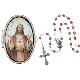 sacred heart of jesus rosary box