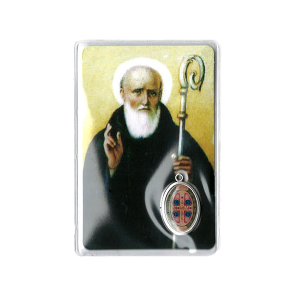 Saint Benedict prayer card