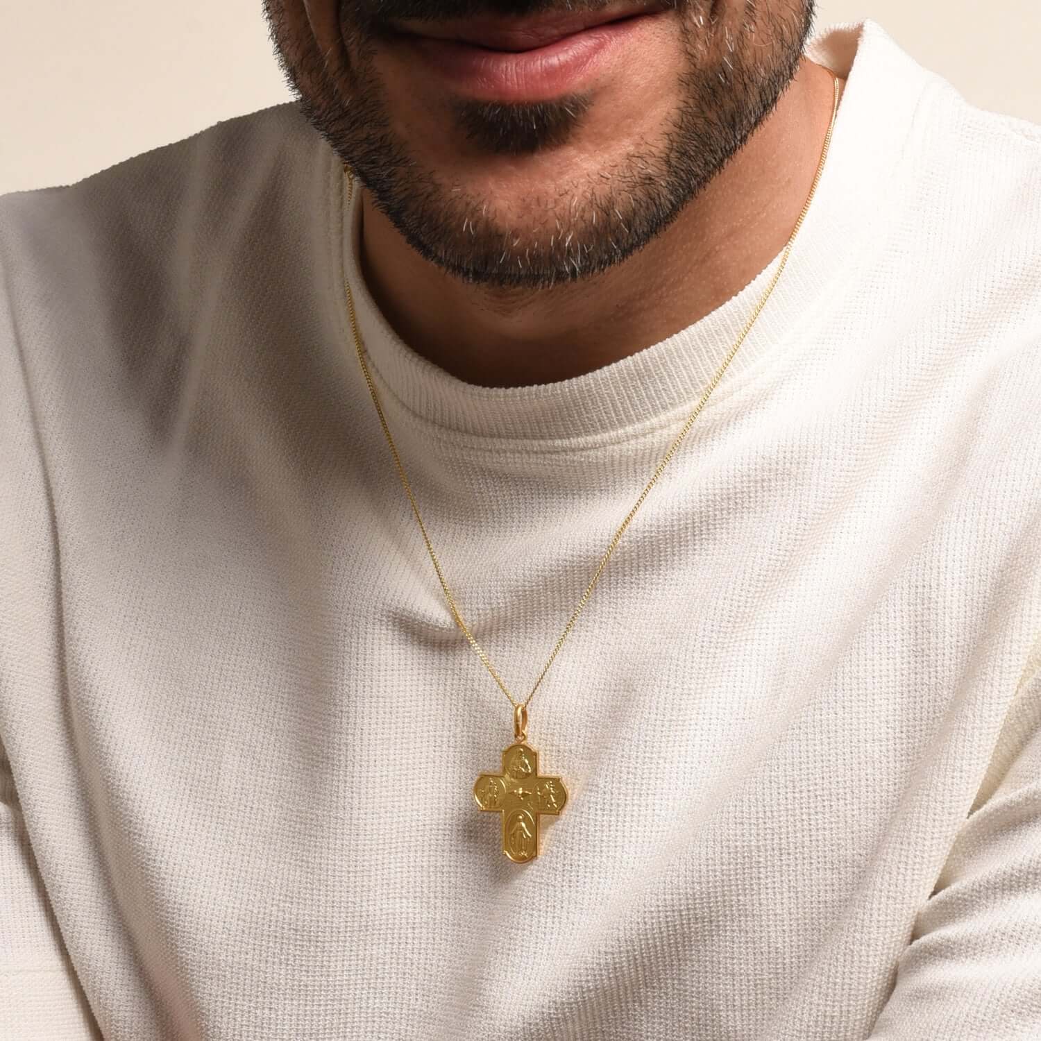 18K Gold Way Cross Pendant Savelli Religious - Main Image