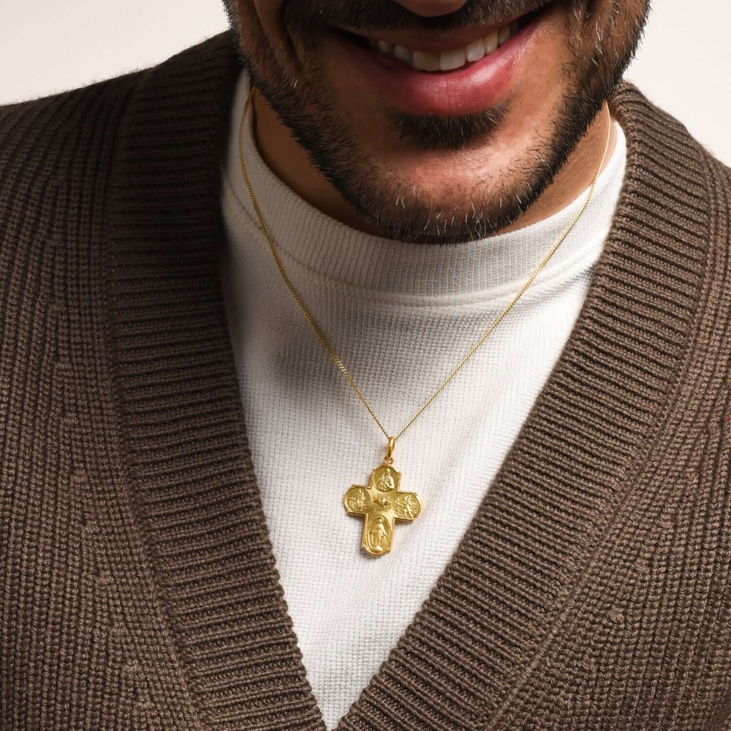 18K Gold Way Cross Pendant Savelli Religious - Main Image