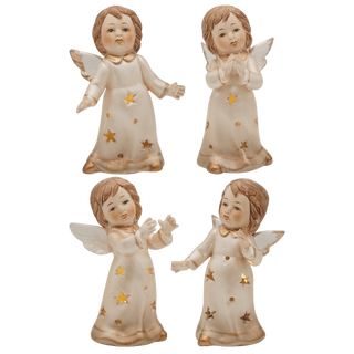 Set of 4 Christmas Angels with Light