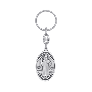 St Benedict Keyring in metal