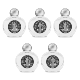 St. Benedict medal holy water bottle set of 5