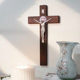 St Benedict wall crucifix wood