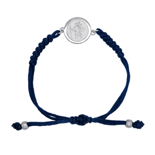 St Crishopher medal bracelet blue rope