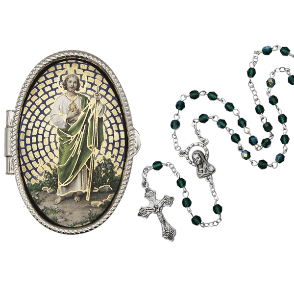 saint jude rosary box 