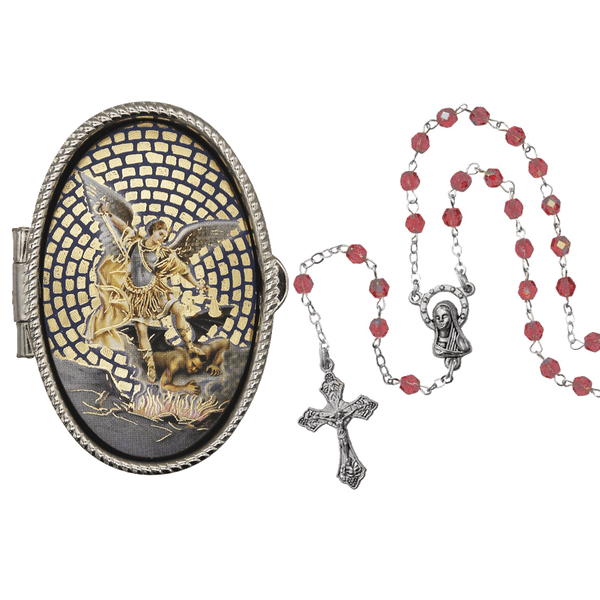 saint michael rosary box 