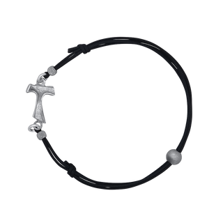 TAU CROSS - BRACELET - CORD AND SILVER