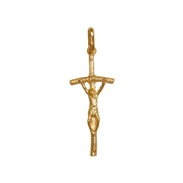 Pastoral crucifix pendant in 18K yellow gold