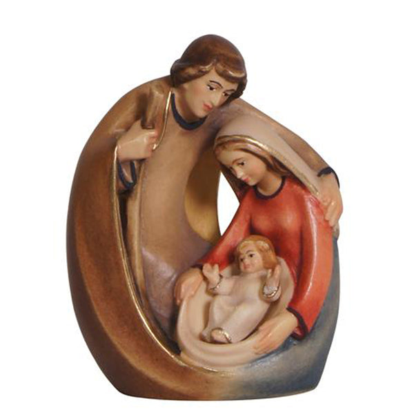 Nativity scene in hand-carved and painted wood
